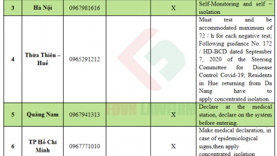 RETURNEES FROM DA NANG MAKE CONCENTRATED  ISOLATION OR NOT THROUGH  REQUEST  OF EACH LOCAL GOVERNMENT