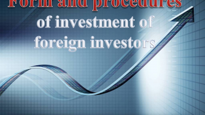 Form and procedures of investment of foreign investors (Part 1)