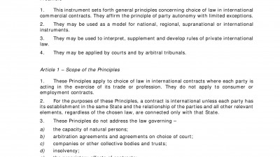 THE HAGUE PRINCIPLES ON CHOICE OF LAW IN INTERNATIONAL COMMERCIAL CONTRACTS