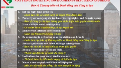 TEN THINGS: PROTECTING YOUR COMPANY’S REPUTATION AND BRAND