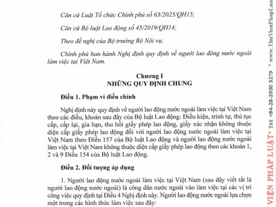 NGHỊ ĐỊNH 393/2026/NĐ-CP QUY ĐỊNH VỀ NGƯỜI LAO ĐỘNG NƯỚC NGOÀI LÀM VIỆC TẠI VIỆT NAM