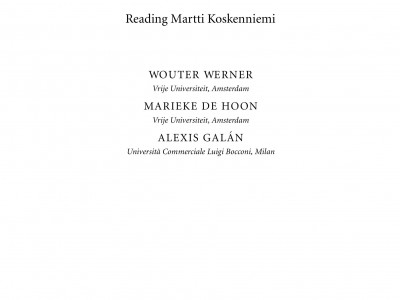 THE LAW OF INTERNATIONAL LAWYERS BY WOUTER WERNER, MARIEKE DE HOON AND ALEXIS GALÁN