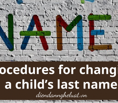Procedures for changing a child's last name 