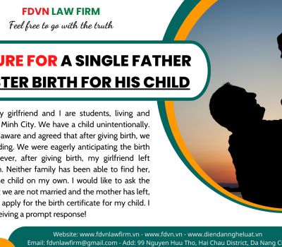 Procedure for a single father to register birth for his child