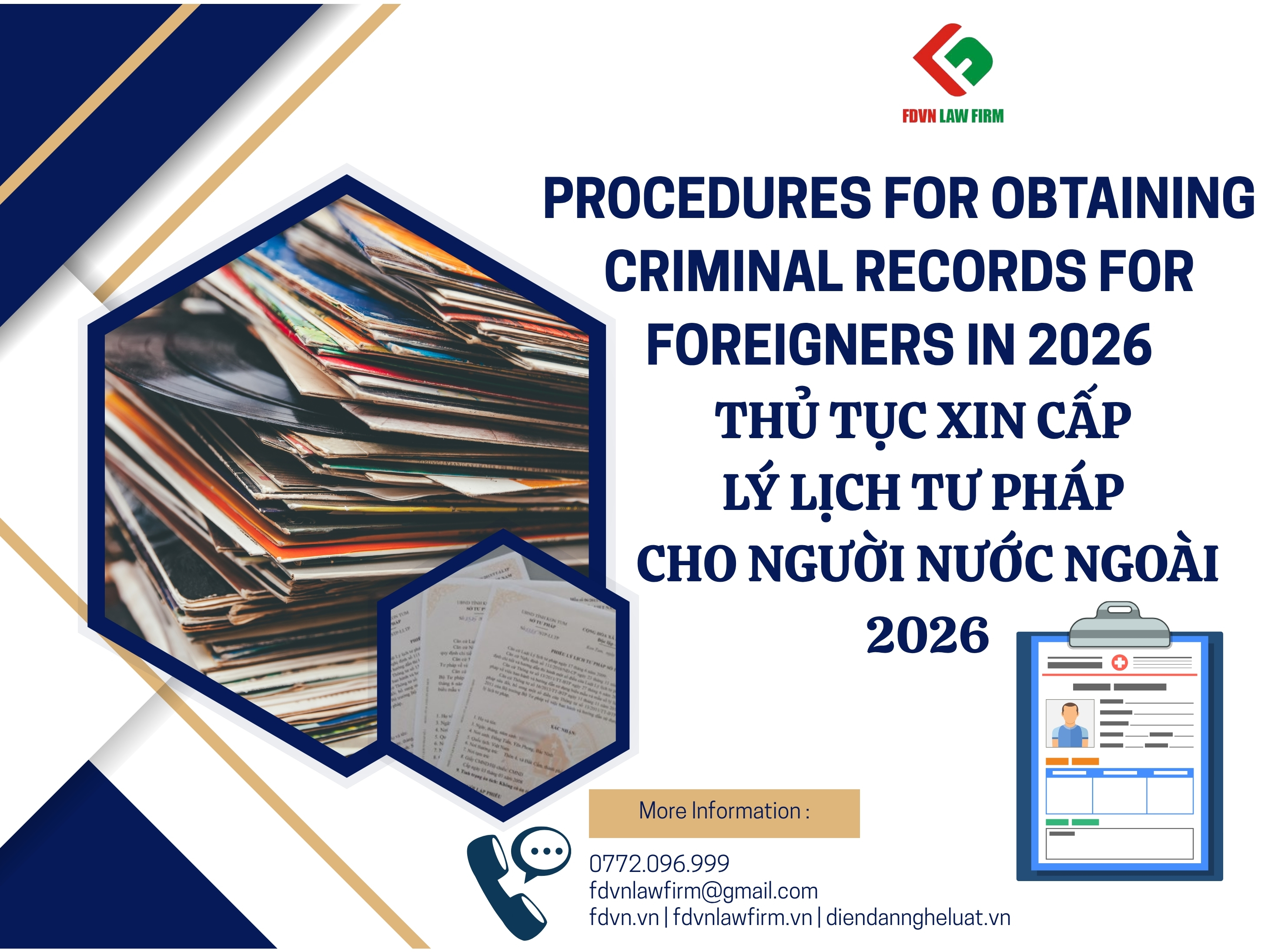 THỦ TỤC XIN CẤP LÝ LỊCH TƯ PHÁP CHO NGƯỜI NƯỚC NGOÀI 2026 / PROCEDURES FOR OBTAINING CRIMINAL RECORDS FOR FOREIGNERS IN 2026