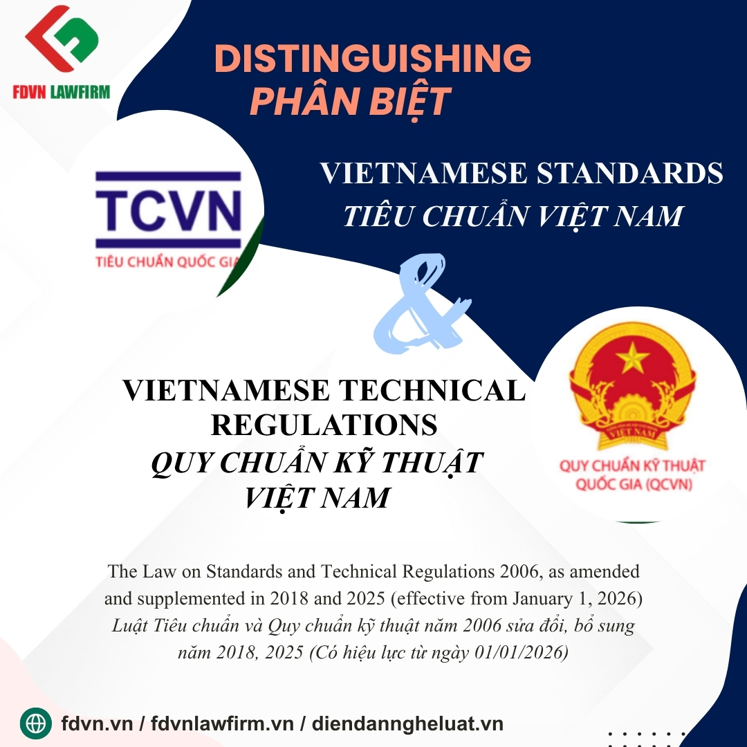 PHÂN BIỆT TIÊU CHUẨN VIỆT NAM VÀ QUY CHUẨN KỸ THUẬT VIỆT NAM / DISTINGUISHING VIETNAMESE STANDARDS AND VIETNAMESE TECHNICAL REGULATIONS 