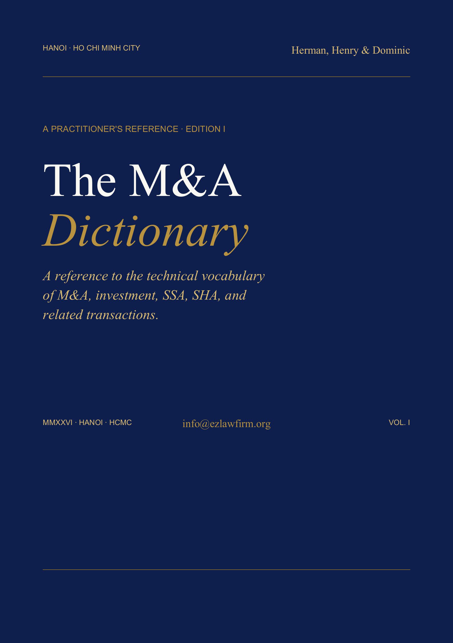THE M&A DICTIONARY BY HERMAN, HENRY & DOMINIC