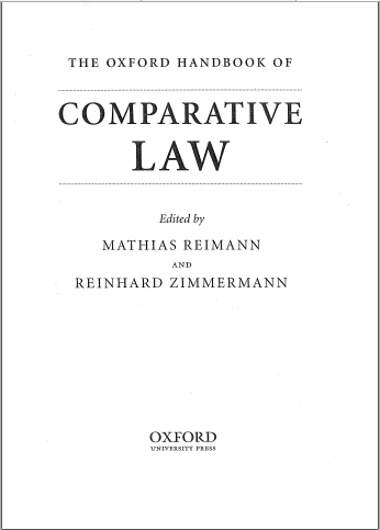 COMPARATIVE LAW (Mathias Reimann, Reinhard Zimmer Mann)