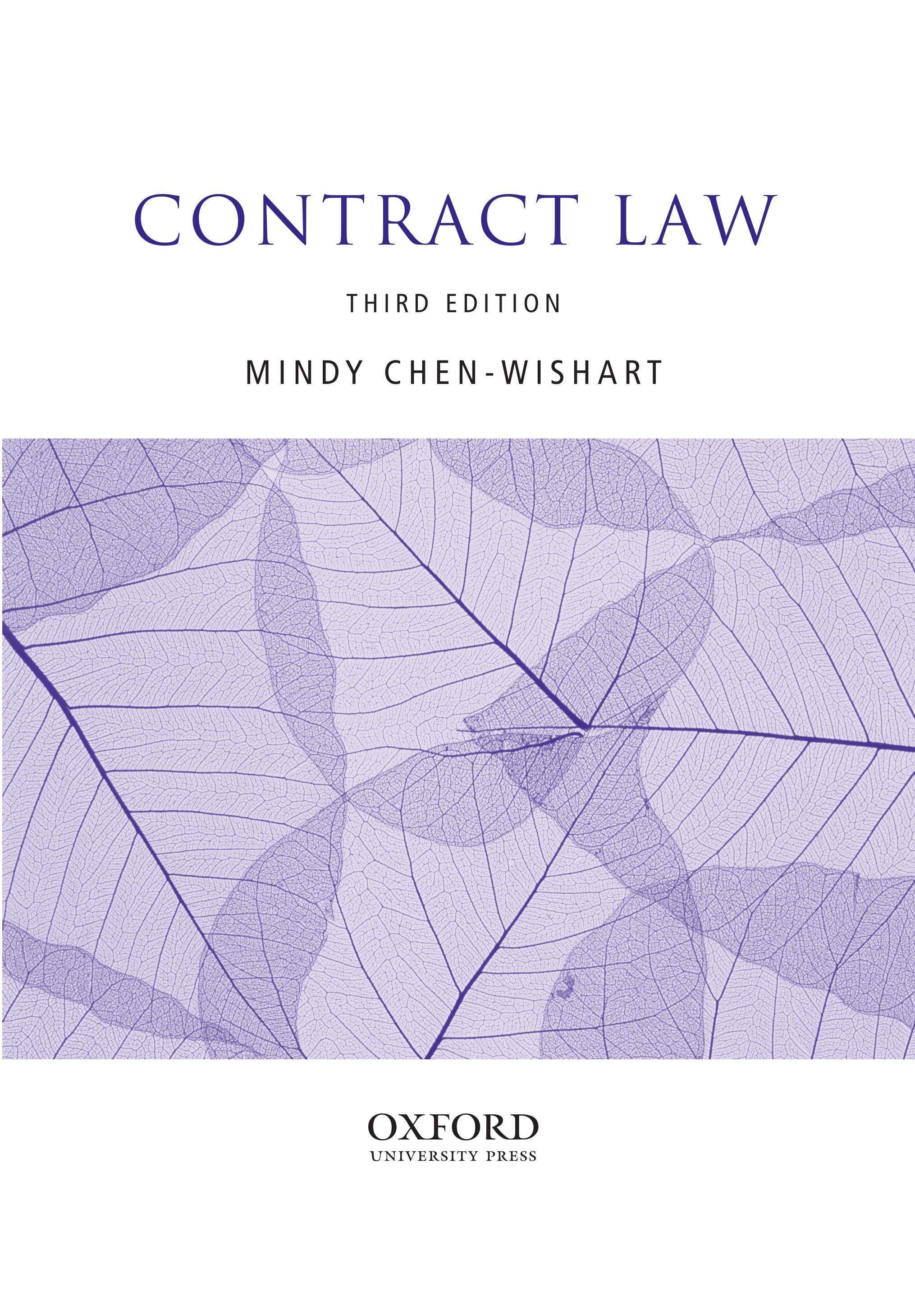 CONTRACT LAW BY MINDY CHEN-WISHART