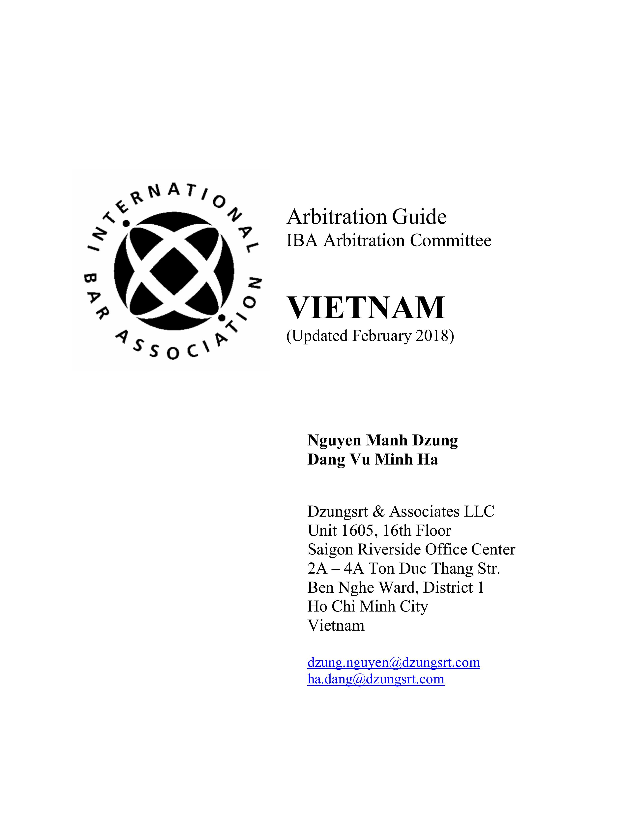 ARBITRATION GUIDE IBA ARBITRATION COMMITTEE