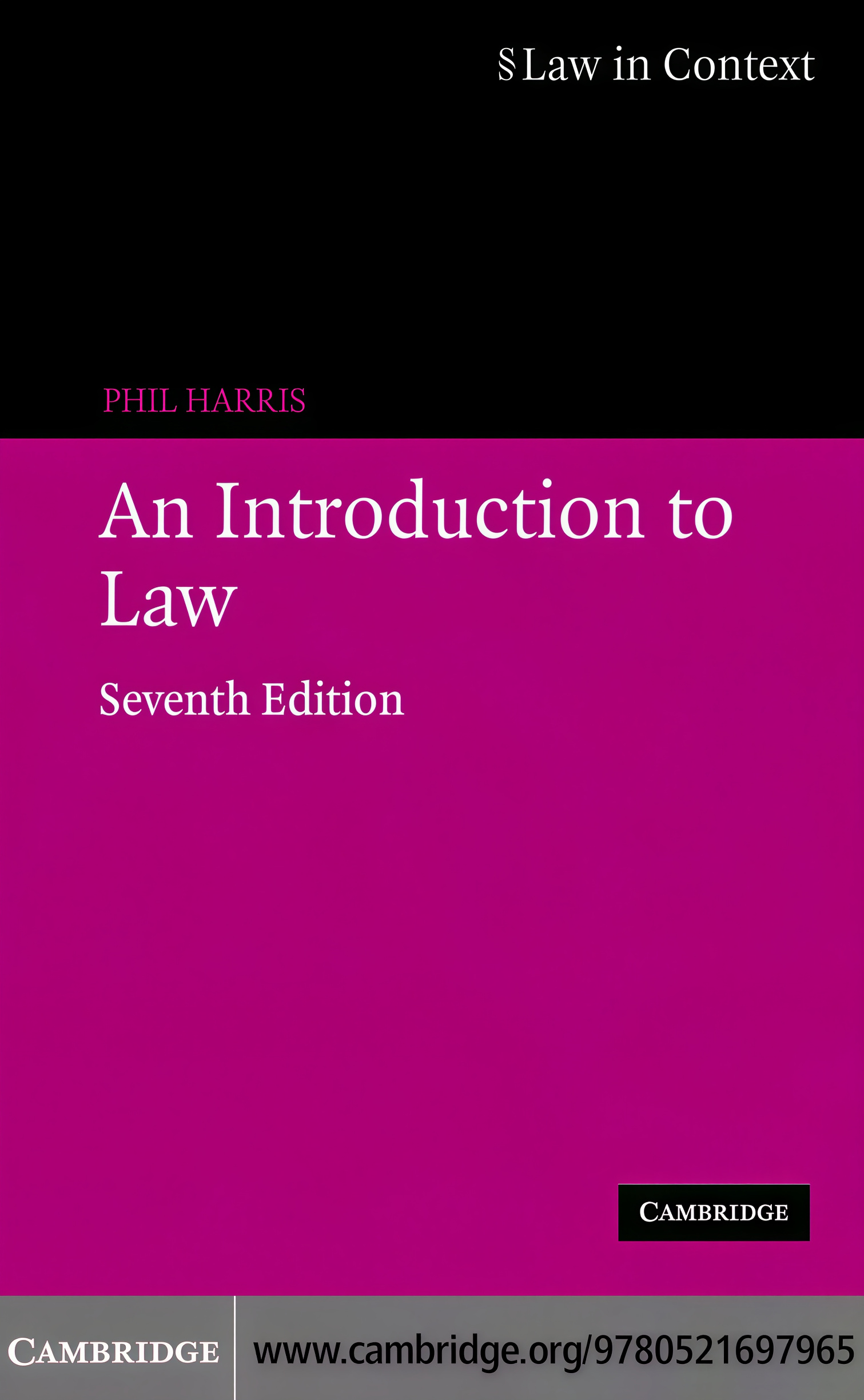 AN INTRODUCTION TO LAW BY PHIL HARRIS